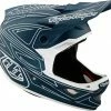 Troy Lee Designs Troy Lee Design D3 Spiderstripe Fiberlite Fullface Casque -Magasin de casques HLM Tl3D3FSP TLD D3 SPIDERSTRIPE FL BLUE 00 il