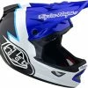 Troy Lee Designs Troy Lee Design D3 Volt Fiberlite Fullface Casque -Magasin de casques HLM Tl3D3FV TLD D3 VOLT FL BLUE 00 il