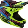 Troy Lee Designs Troy Lee Design D4 Volt Carbone MIPS Fullface Casque -Magasin de casques HLM Tl3D4CFV TLD D4 CF VOLT BLACK FLUO YELLOW 00 il